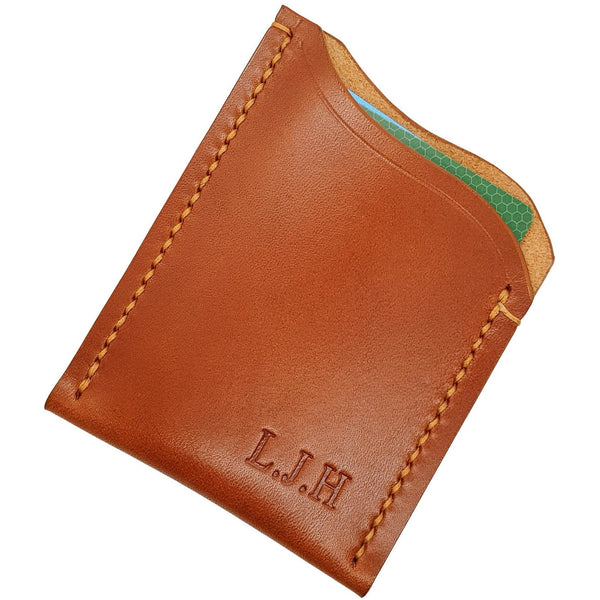 Card Holder Wallet Saddle Veg Tan Leather