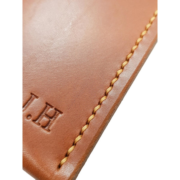 Card Holder Wallet Saddle Veg Tan Leather