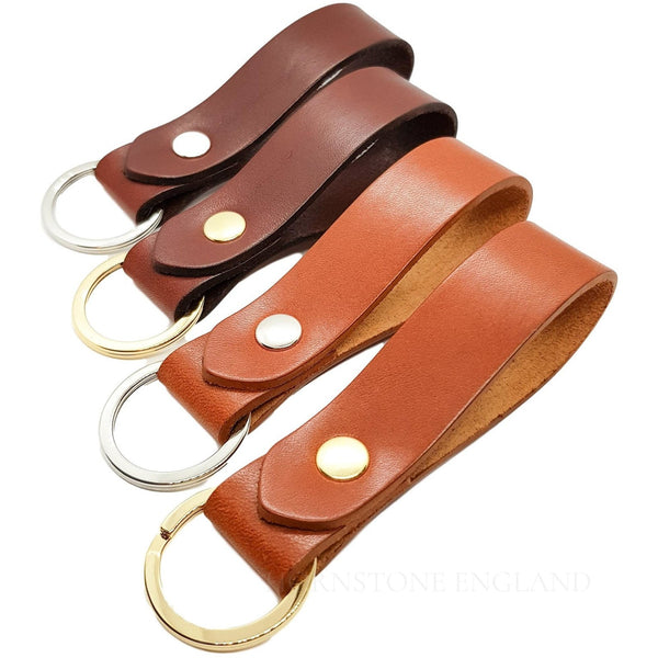 Keyring Chestnut Vegetable Tanned Leather