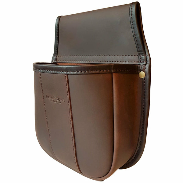 Shotgun Cartridge Pouch Vintage Brown Leather Holds RGB 50