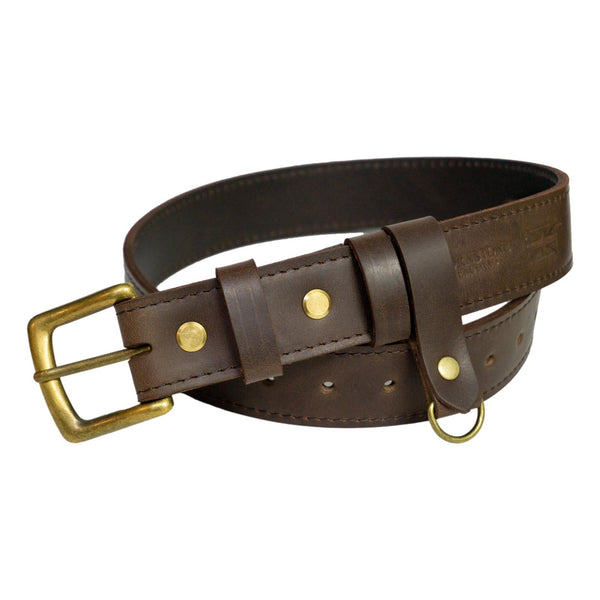 Leather Belt / Vintage Style Brown Leather Belt RGB 9 Hole Belt