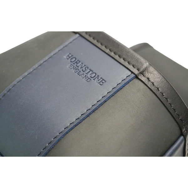 Shotgun Cartridge Pouch leather Matt Black And Blue holds 40 & 15 RGB 40+