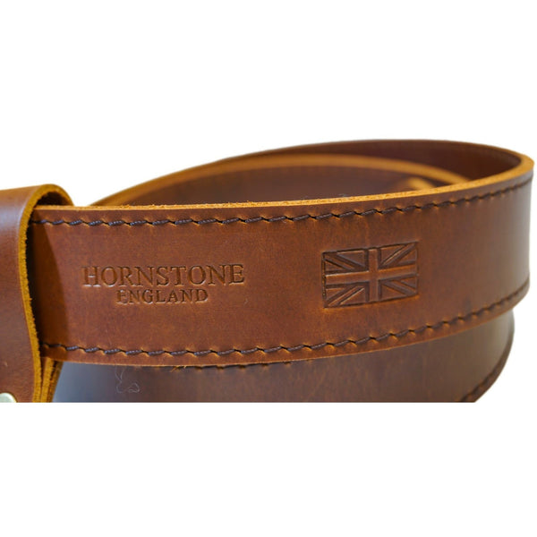 / Spiced Tan Matt Finish Leather Belt 9 Hole.