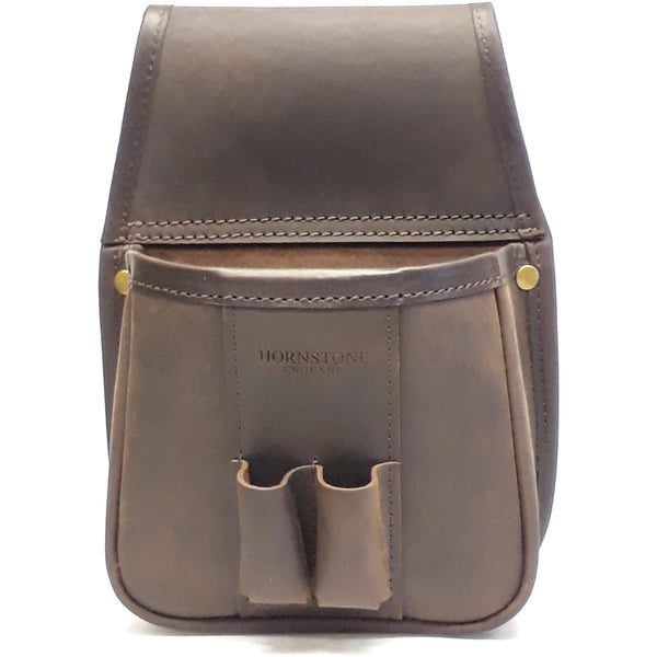 Shotgun Cartridge Pouch Vintage Brown leather holds RGB 40