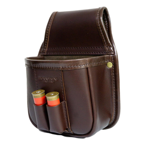 Cartridge Pouch RGB25 Chestnut Brown Leather Holds 1 x Box or Loose Shells Optional Loops And Linings