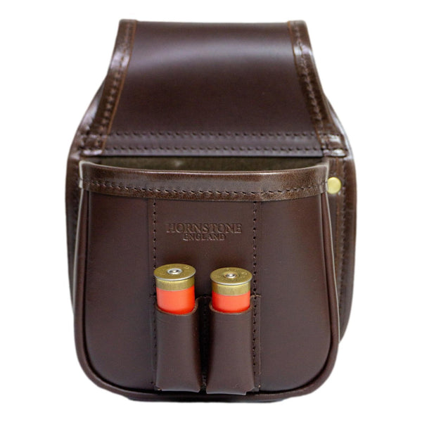 Cartridge Pouch RGB25 Chestnut Brown Leather Holds 1 x Box or Loose Shells Optional Loops And Linings