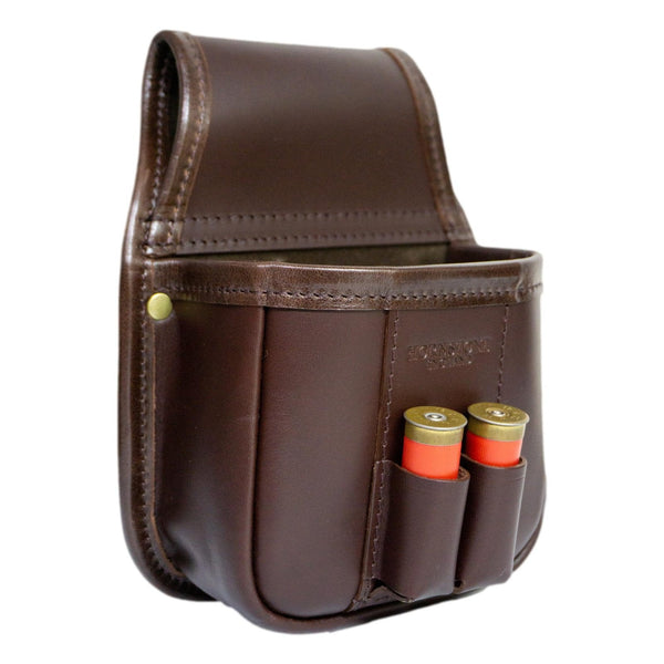 Cartridge Pouch RGB25 Chestnut Brown Leather Holds 1 x Box or Loose Shells Optional Loops And Linings