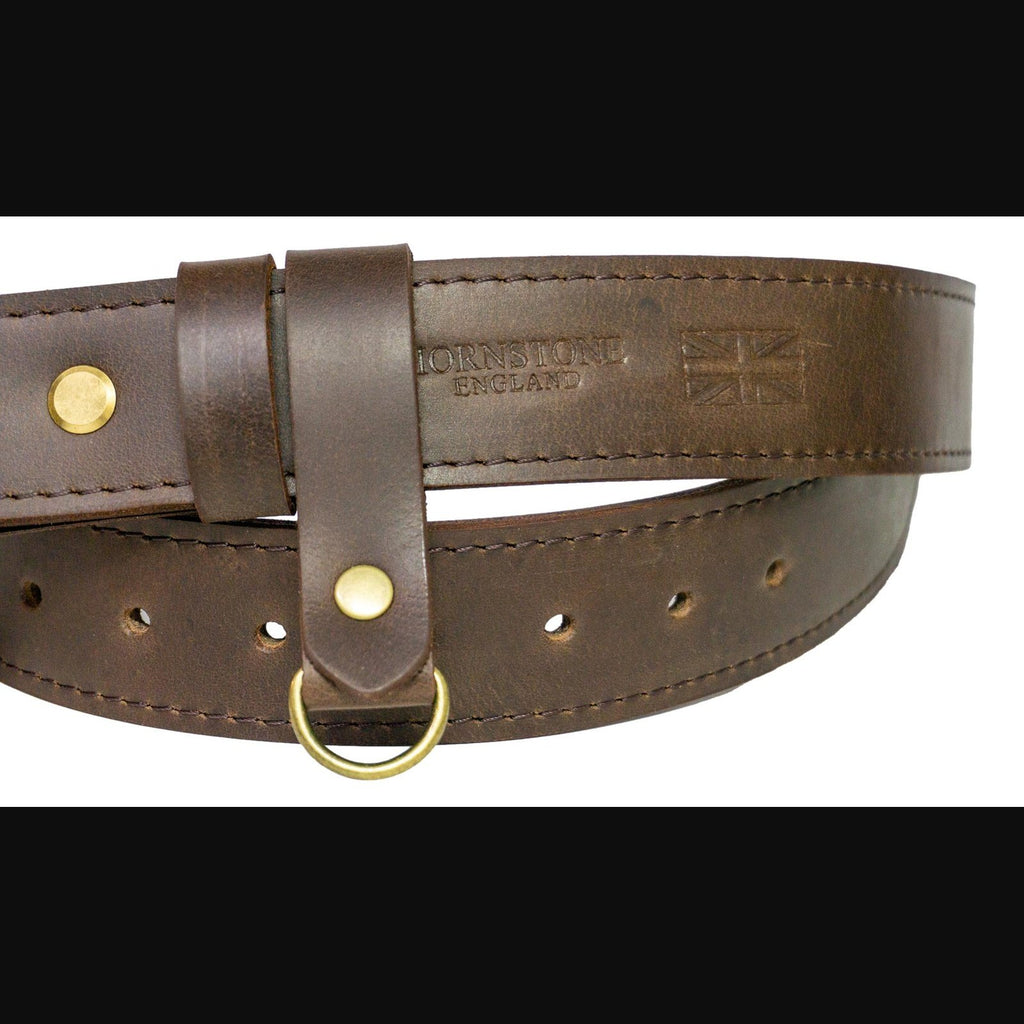 Leather Belt / Vintage Style Brown Leather Belt (RGB) 9 Hole Belt