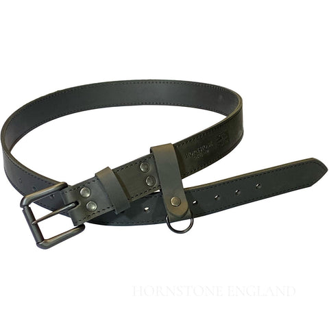 / Matt Black Leather Belt 9 Hole.